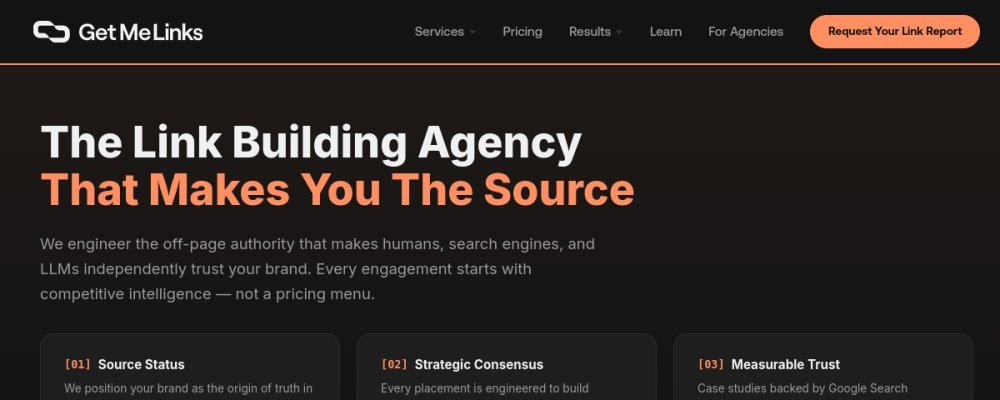 Get Me Links homepage