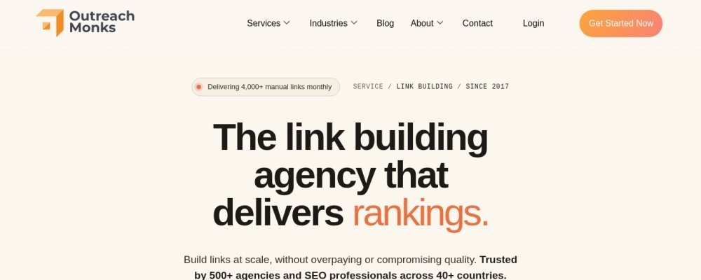OutreachMonks homepage